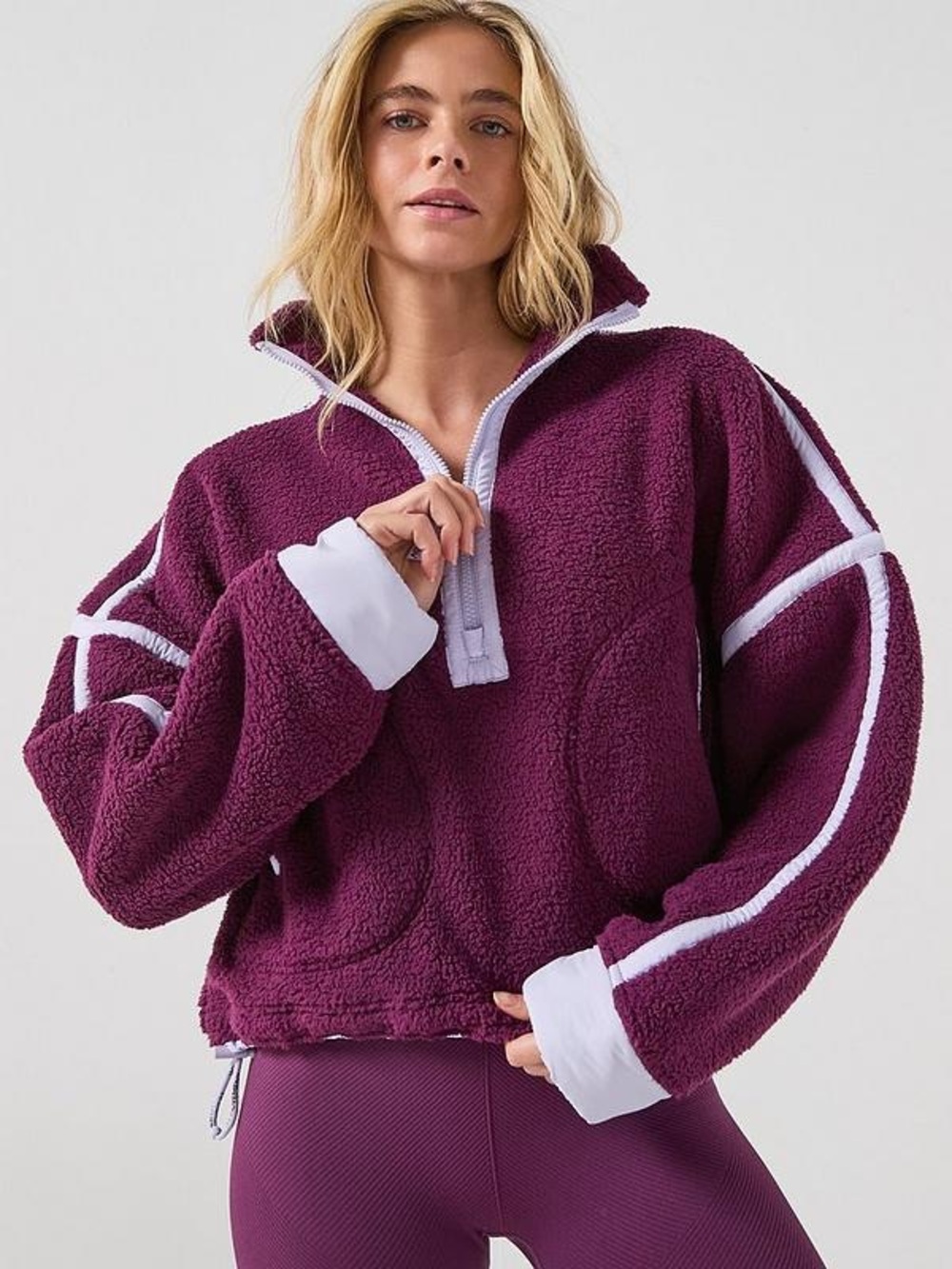 FP Movement
Womens Training Mountain High 1/2 Zip Fleece - Purple Small